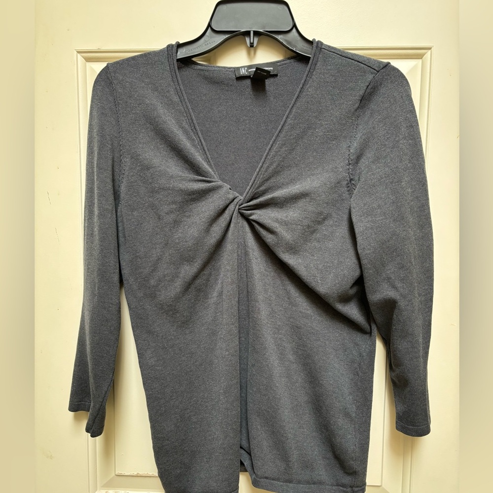 Like New! International Concepts Top. Size Large. Color Dark Gray
